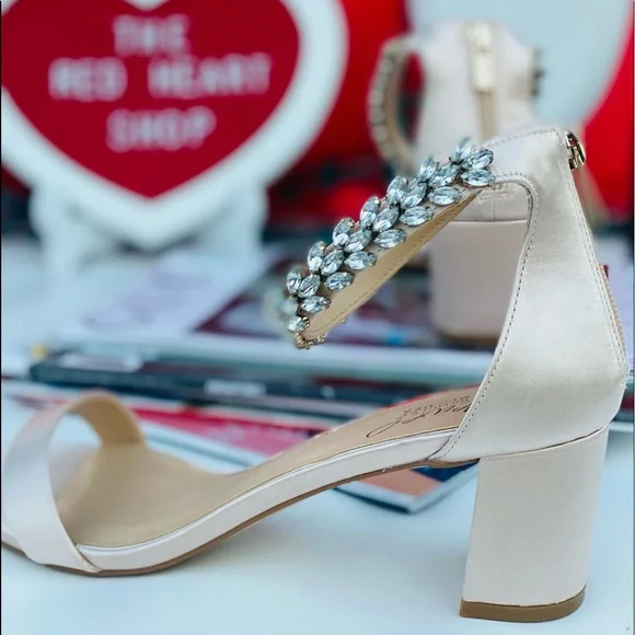 Jewel Badgley Mischka Bradley Ankle Strap Heels - Picture 6 of 9